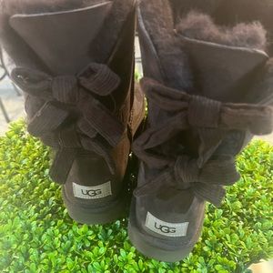 Chocolate Brown Ugg Bailey Boots with Bows